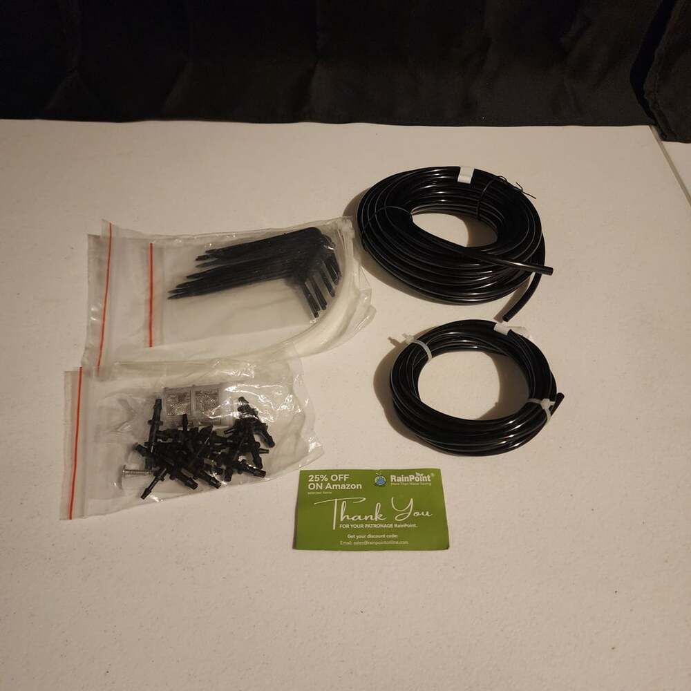 RainPoint Drip Irrigation Pump Extended Driplines Accessories Kit for 10 plants